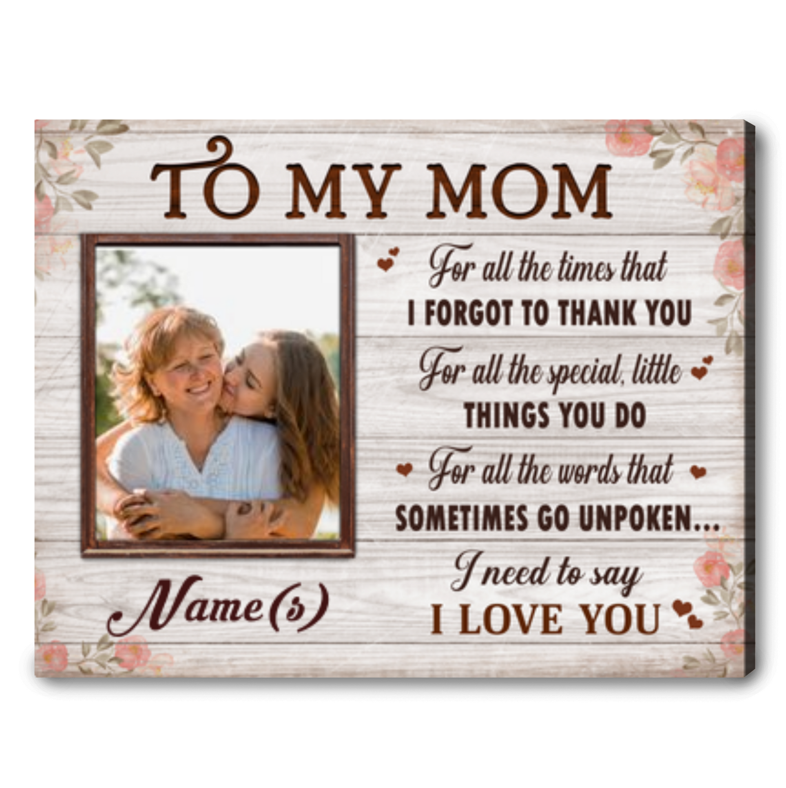 Personalized Mom Gift From Son Meaningful Mother's Day Gift Idea