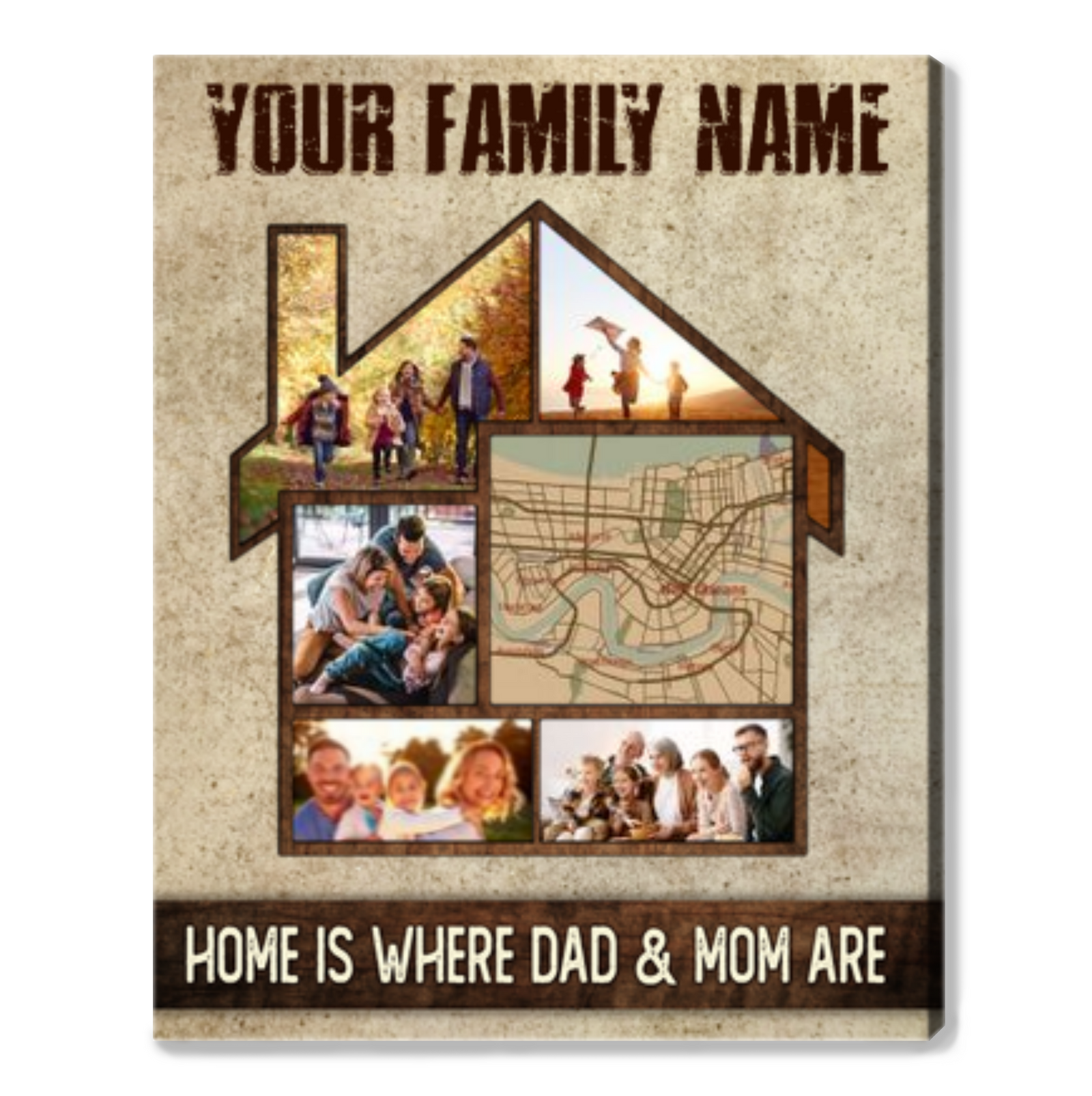 Best Housewarming Gift Personalized Map Location For Home For Family Wall Art Ideas