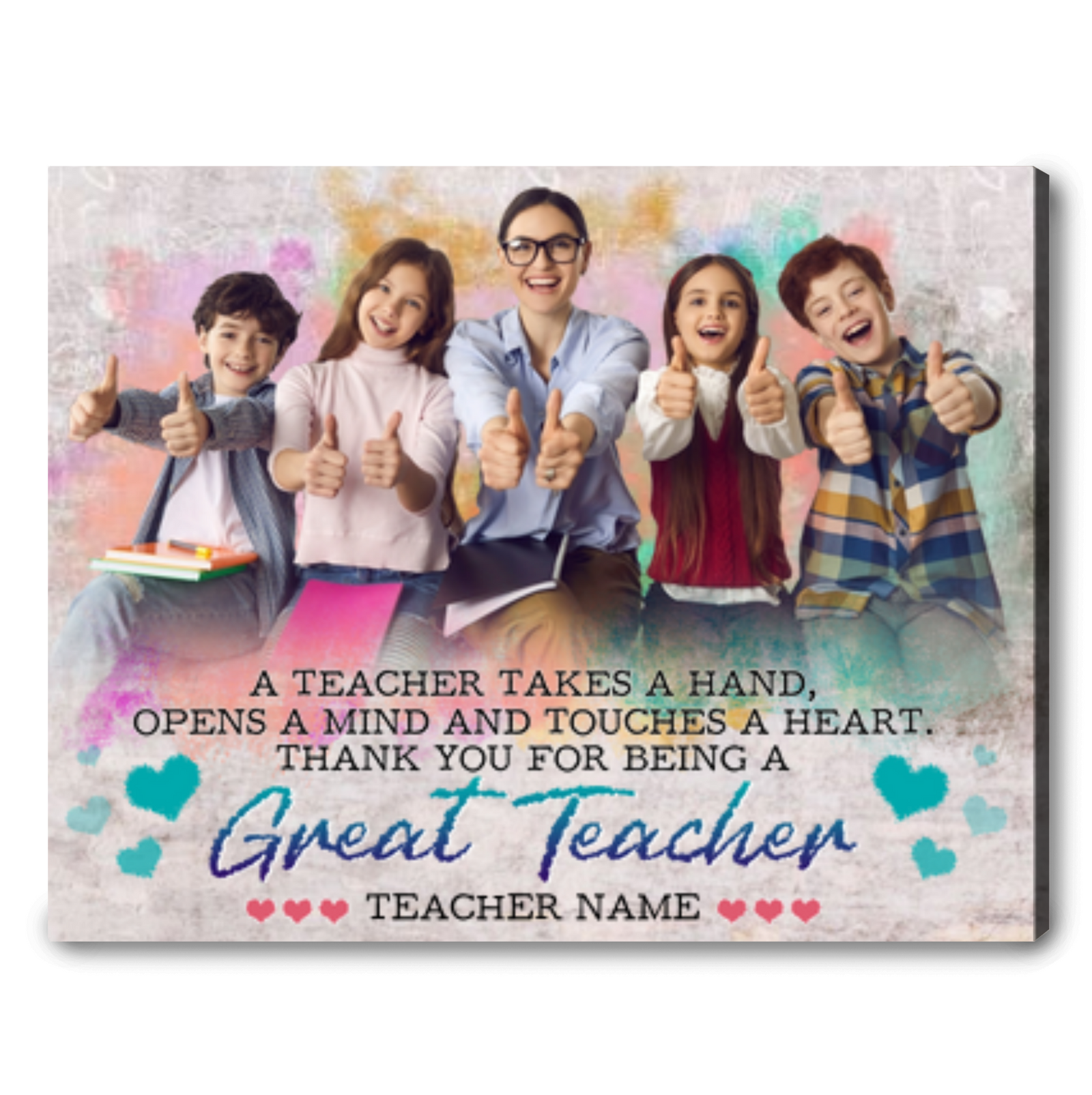 Personalized End Of Year Teacher Gift Ideas Thank You Great Teacher Canvas