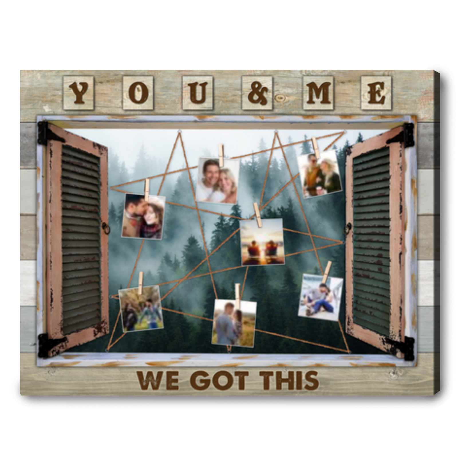 Unique Personalized Anniversary Gifts Faux Window Frame Wall Decor You And Me