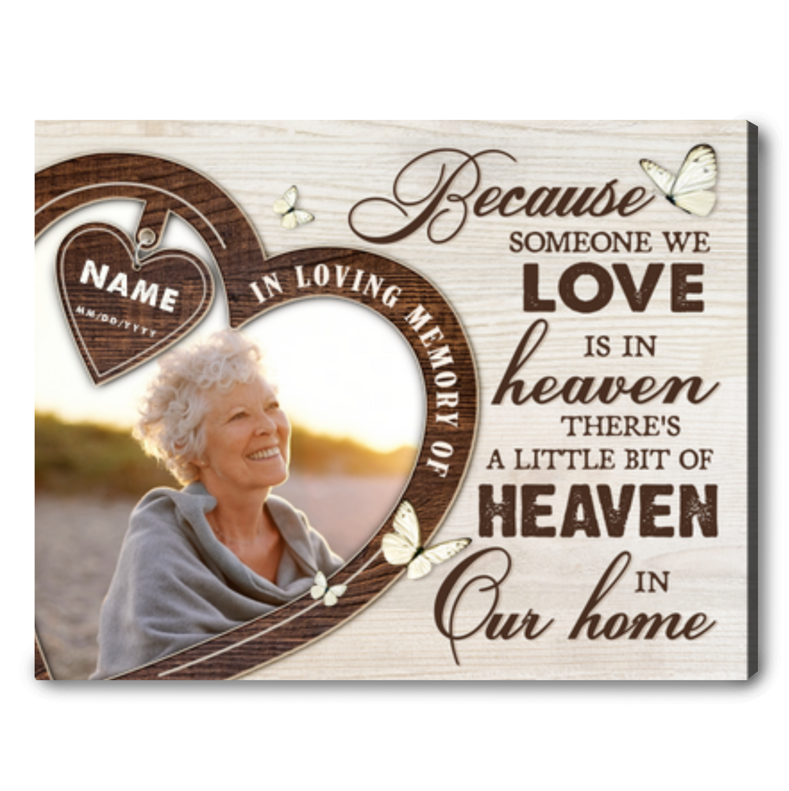 Memory Of A Loved One Gift Unique Sympathy Gift Ideas Customized Canvas Wall Art