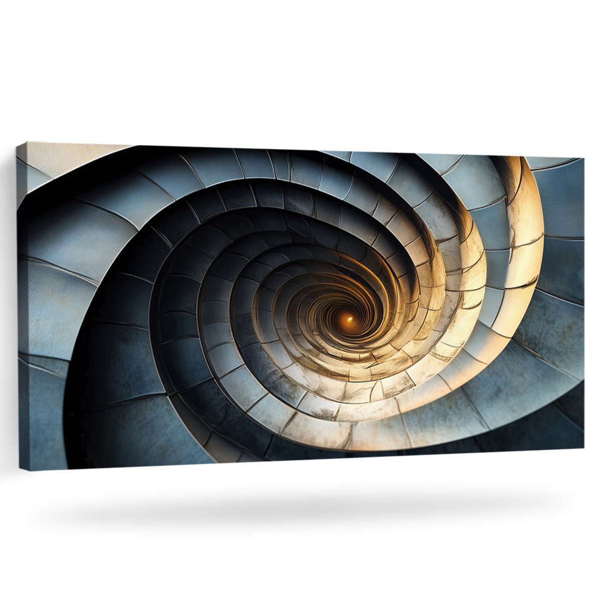 Spiral Architecture Abstract Canvas Wall Art for Living Room