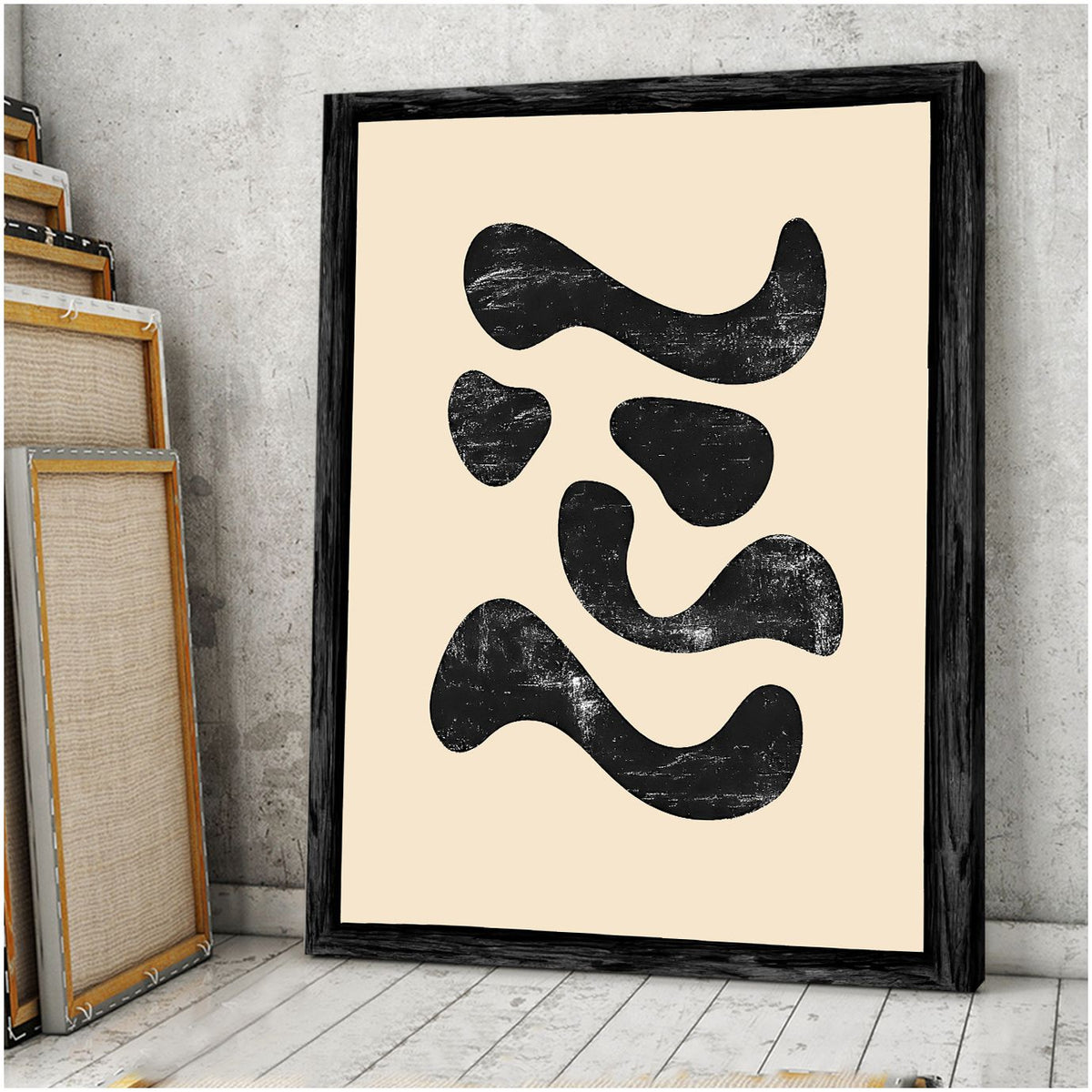 Fluid Harmony Abstract Canvas Print for Living Room