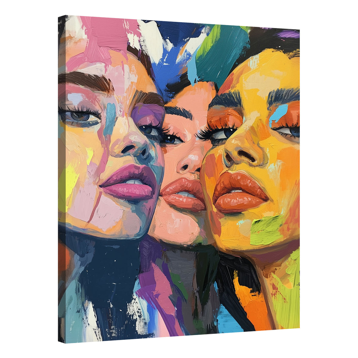 Chromatic Sisterhood Canvas Fine Arts Print
