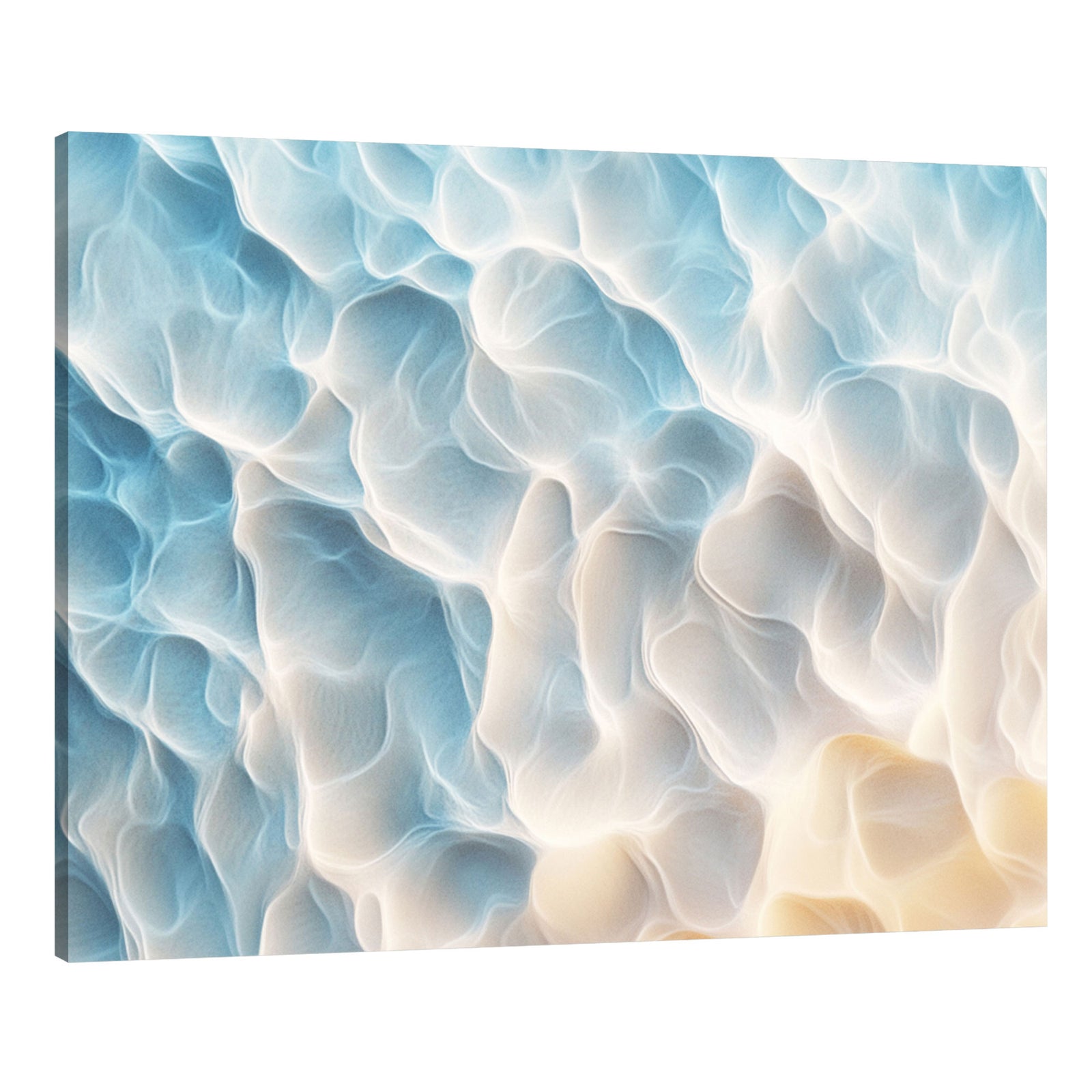 Ethereal Ocean Flow Blue Abstract Artwork