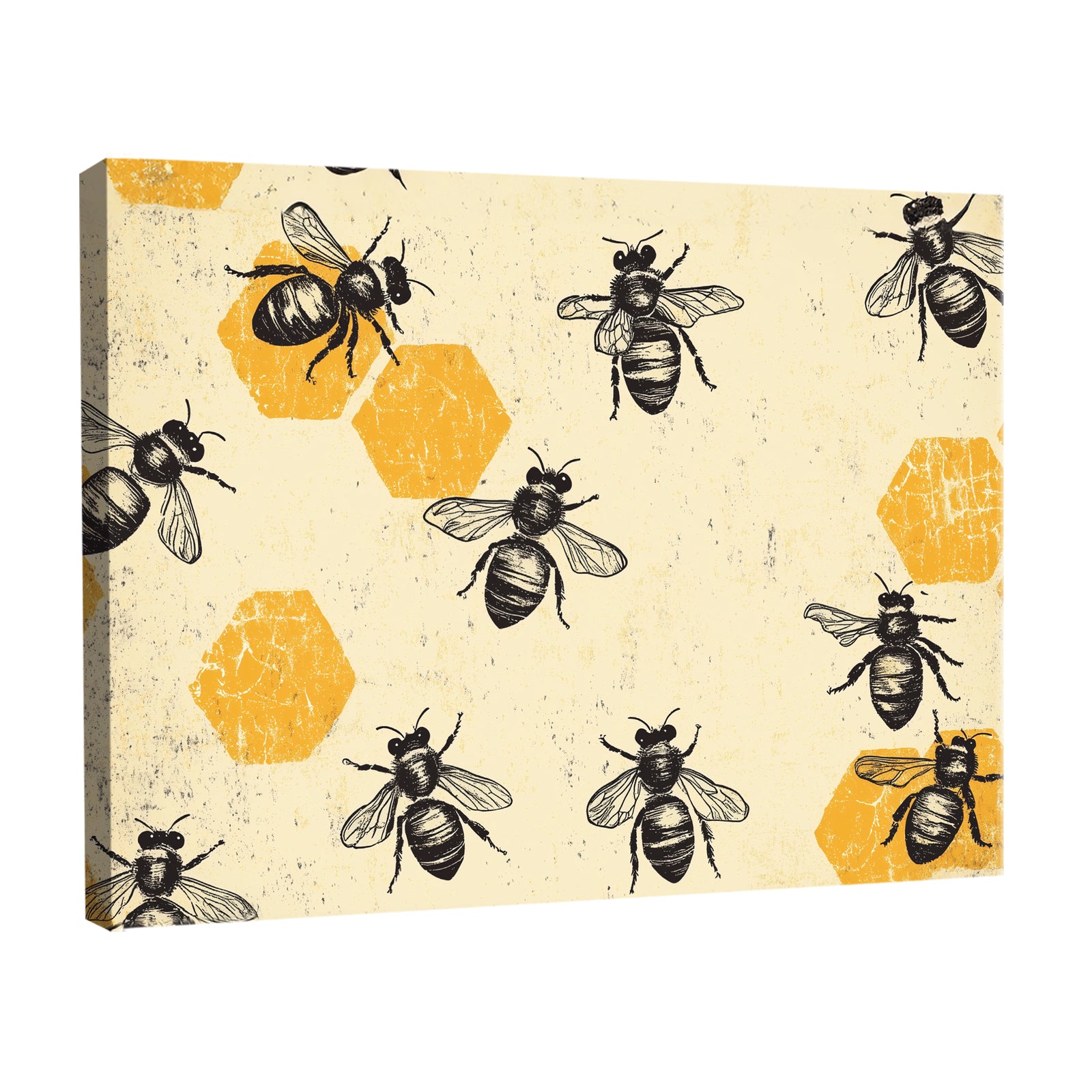 Bohemian Bee and Honeycomb Boho Wall Art for Cozy Decor