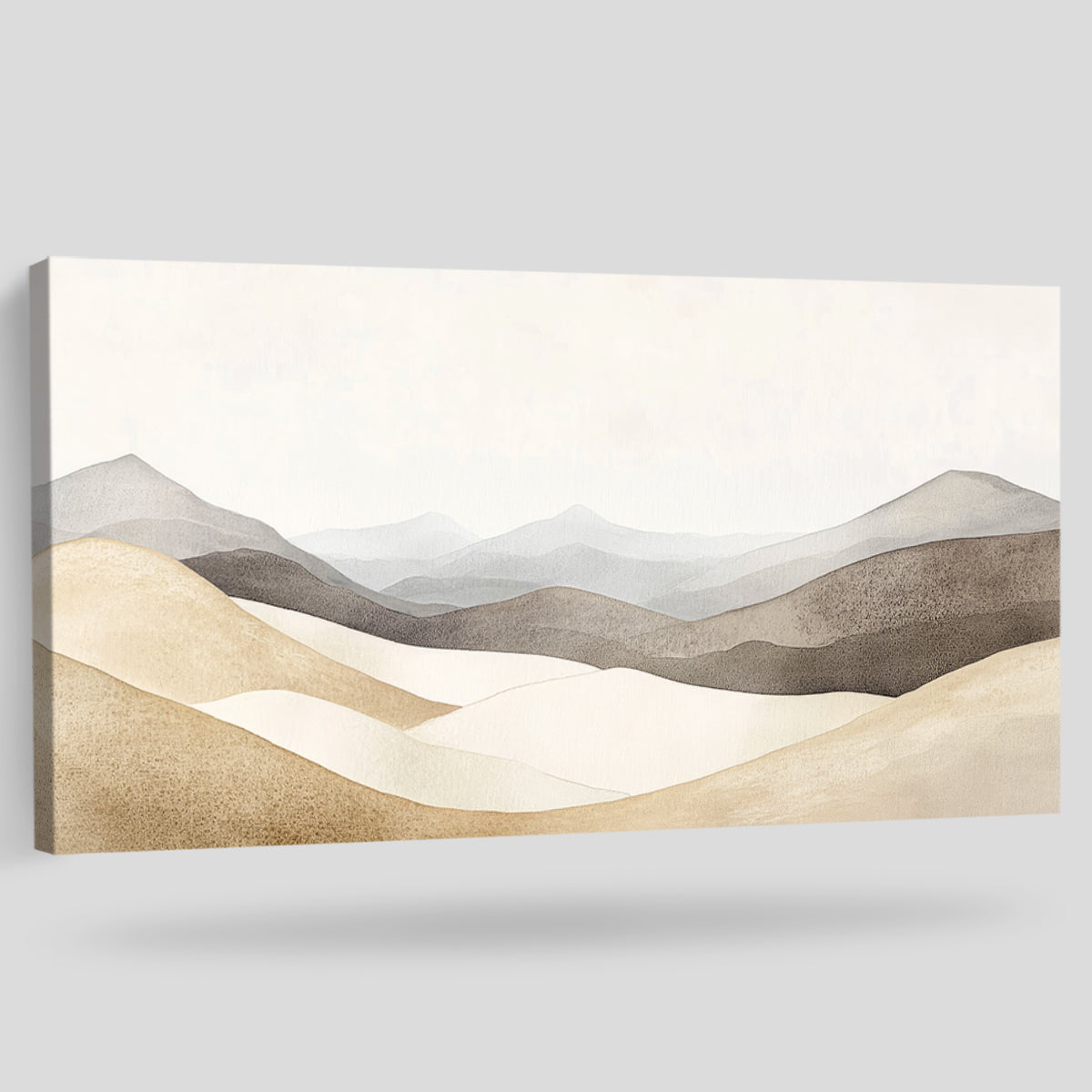 Serene Dunes Abstract Landscape Canvas Print for Living Room