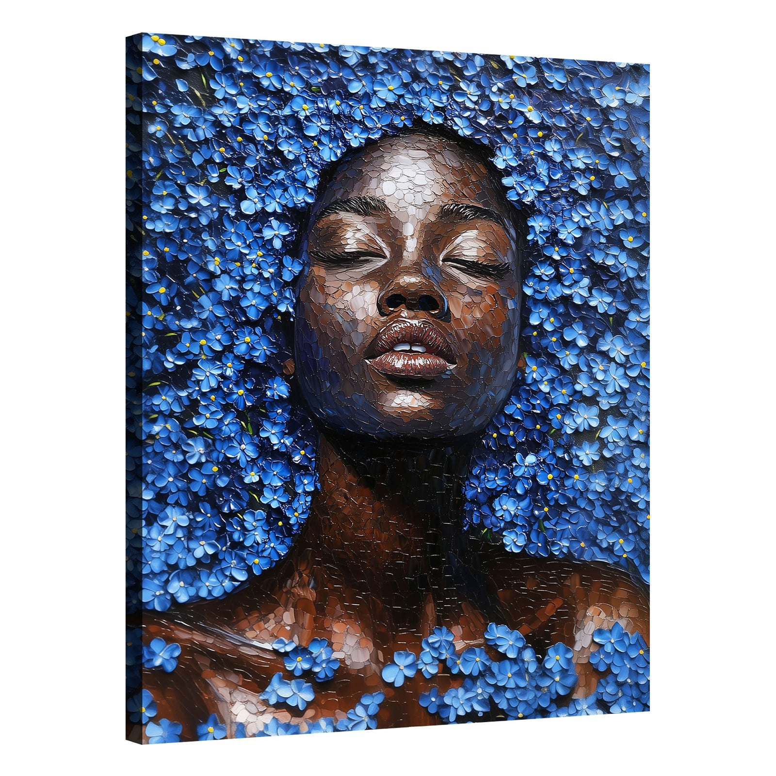 Sapphire Muse In Blossoms Fine Arts Print