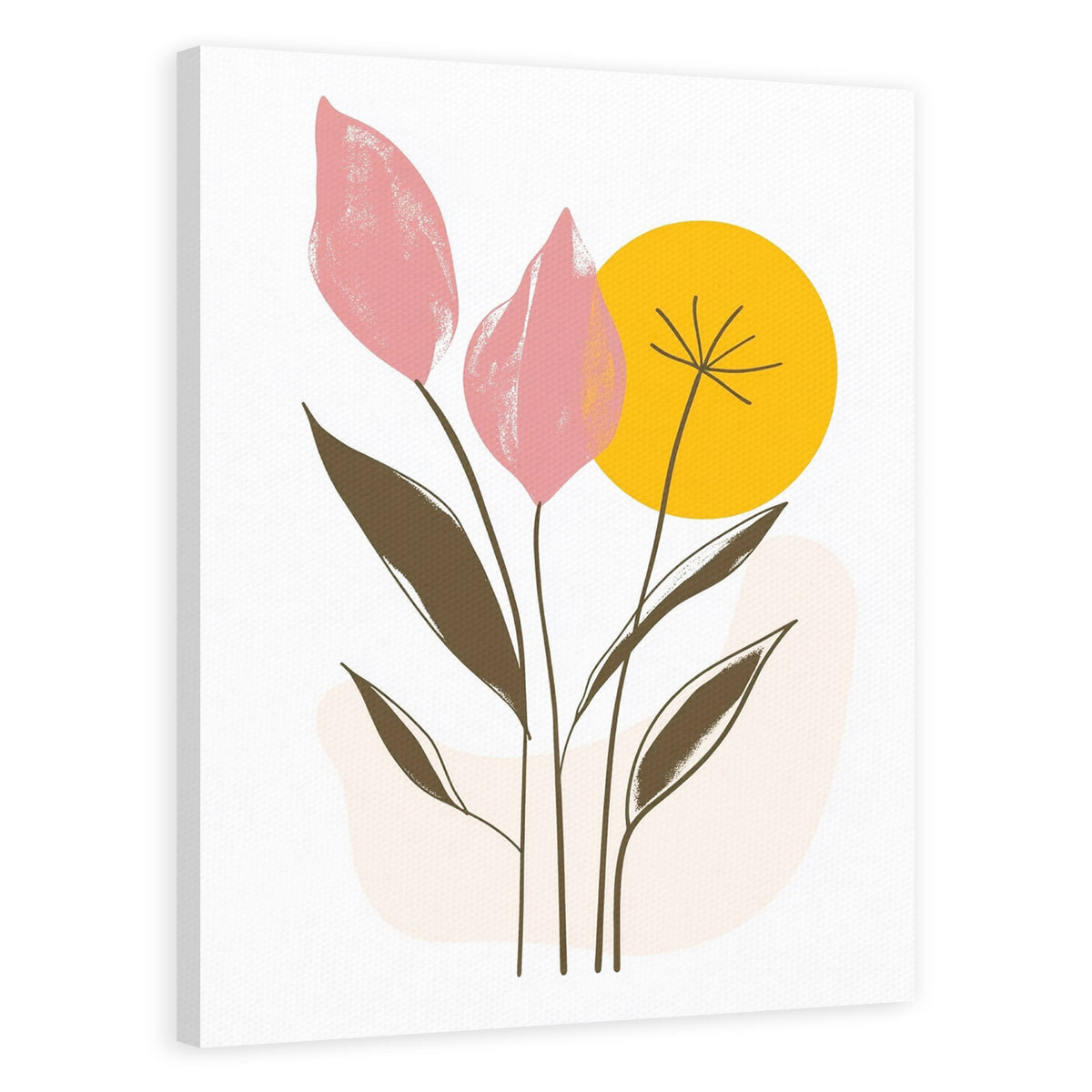 Modern Botanical Sunshine Abstract Wall Art
