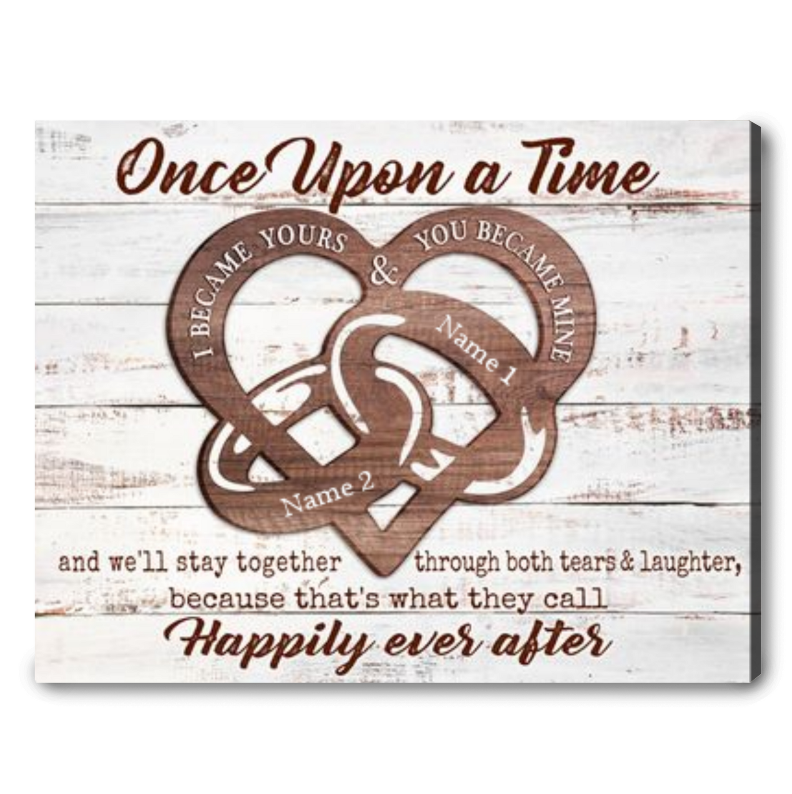 Custom Couple Wedding Canvas Print Special Gift For Newlyweds 