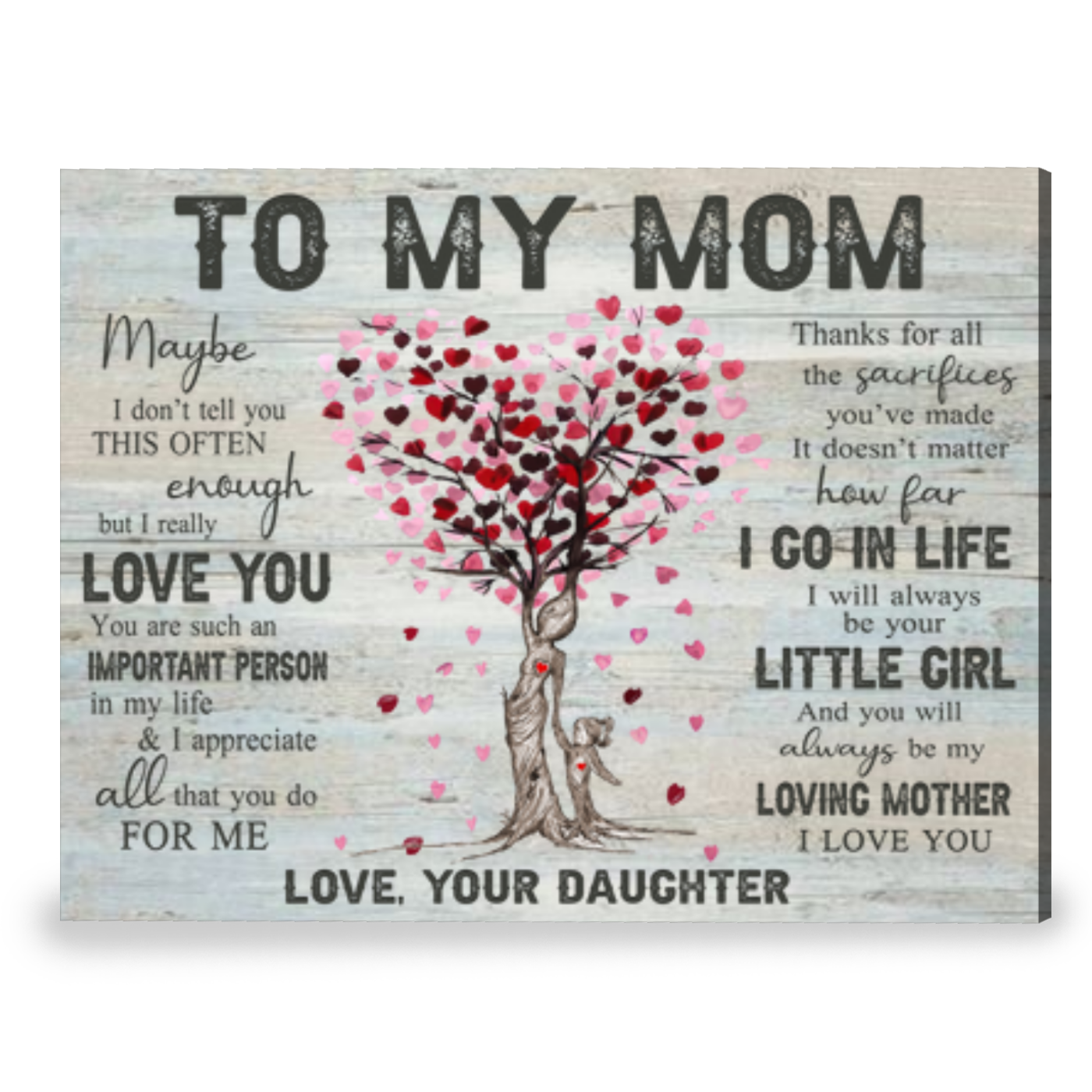 Birhday Gift To Mom From Daughter Speical Mother's Day Gift Canvas Print