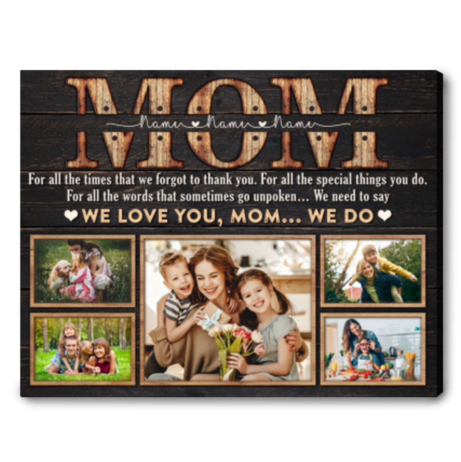 Unique Mother's Day Gift Custom Mom Canvas Gift For Birthday Mom
