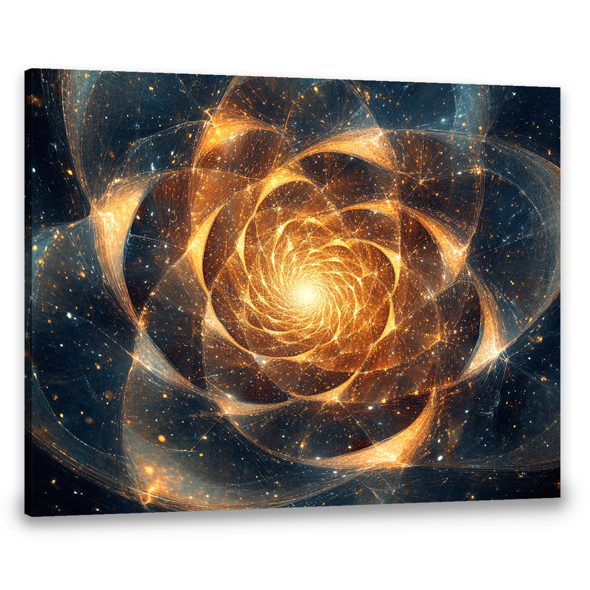 Cosmic Spiral Digital Cosmic Abstraction Canvas Wall Art