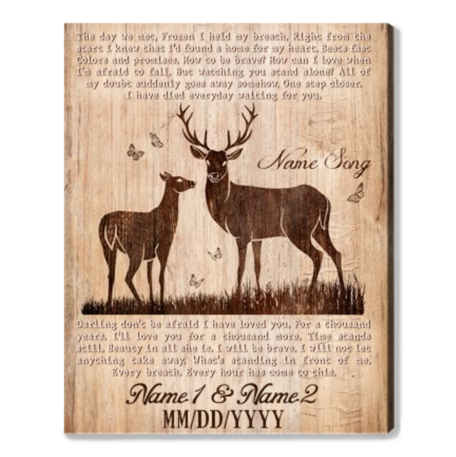 Personalized Anniversary Gift Custom Wedding Gift Couples Gift