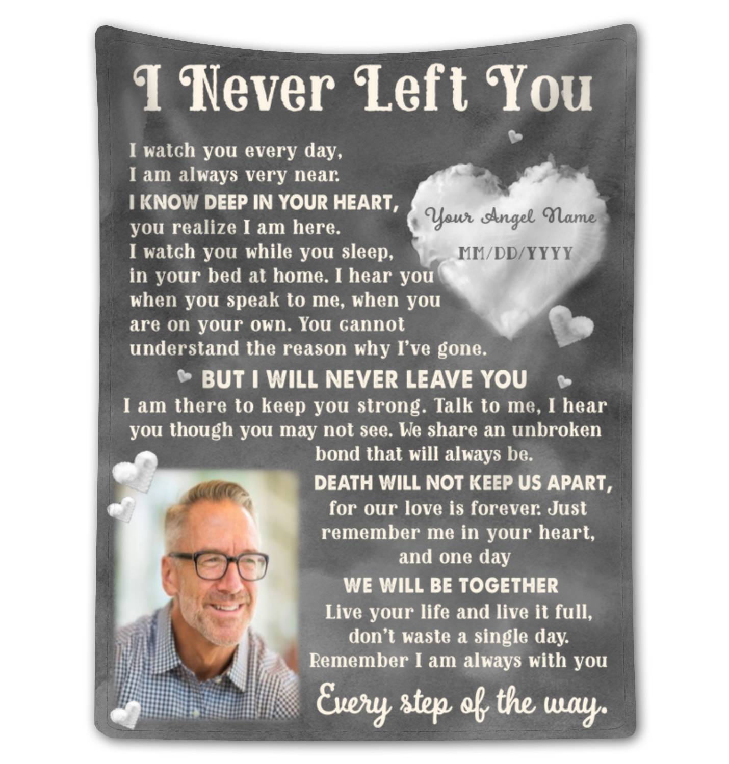 Memorial Blanket Gift For Loss Of Dad Personalized Fathers Day Gifts