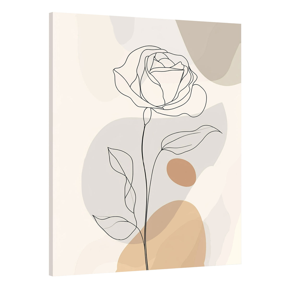 Rose Line Minimalist Canvas Wall Art