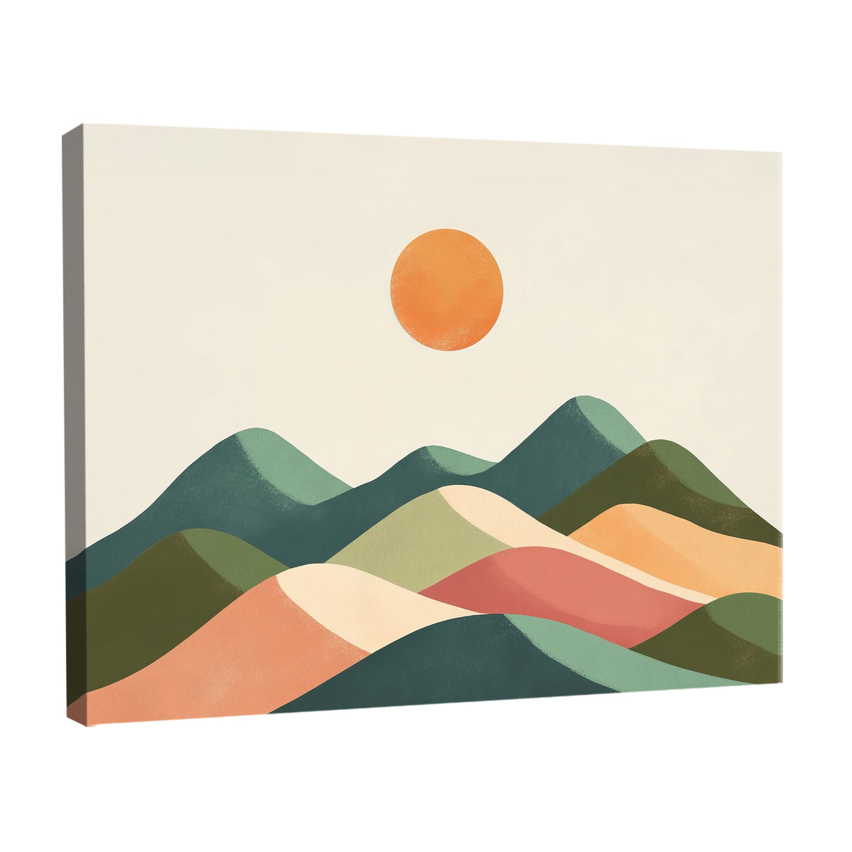 Colorful Mountain Range Abstract Wall Art