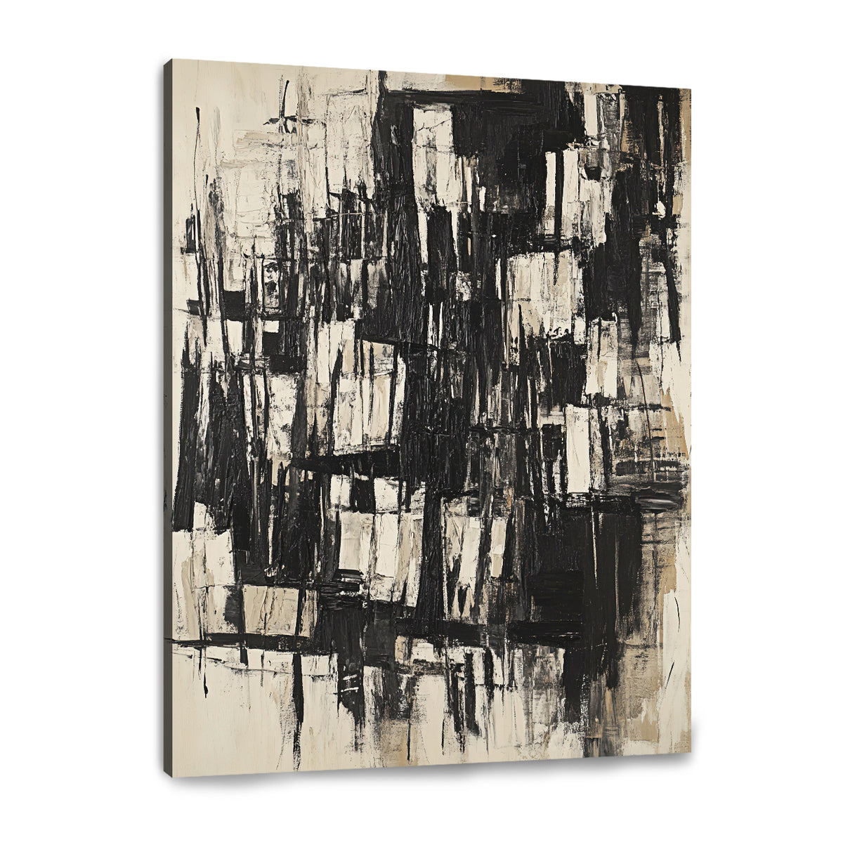 Urban Noir Abstract Canvas Print for Living Room