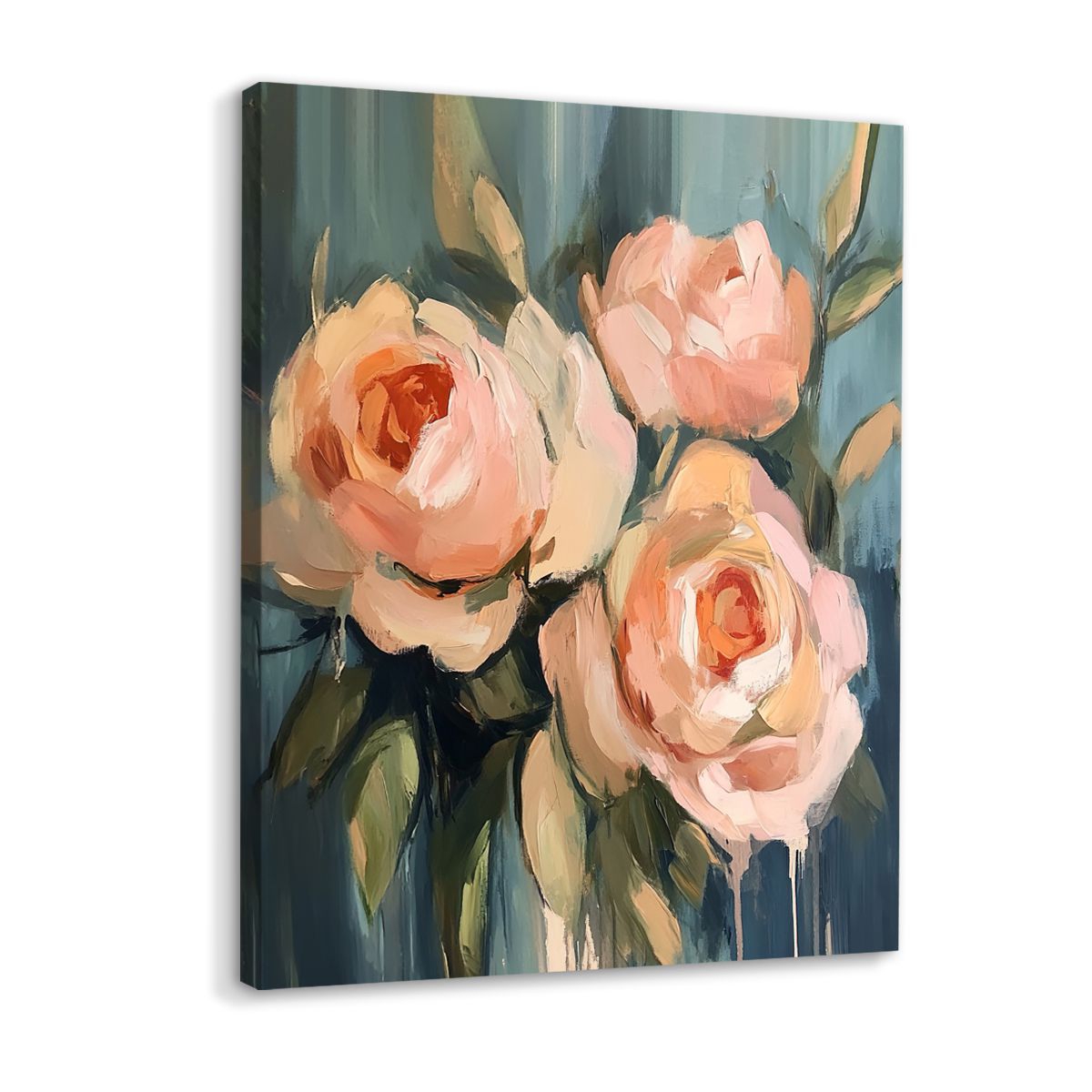 Blooming Grace Abstract Floral Canvas Print for Living Room