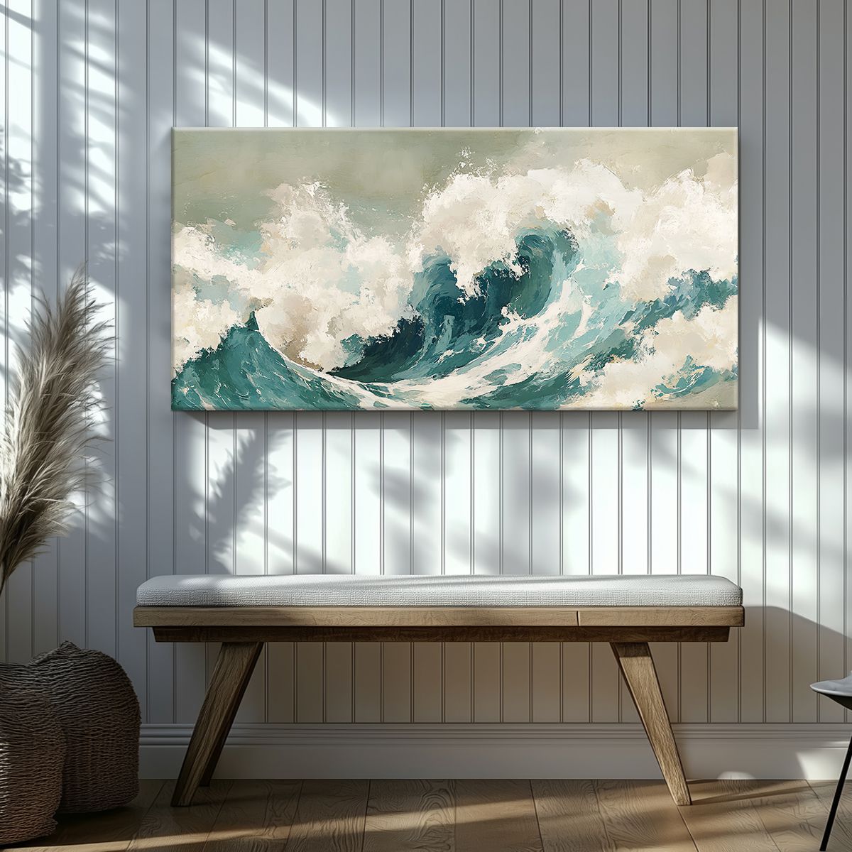 Ocean Surge Abstract Landscape Canvas Print for Living Room