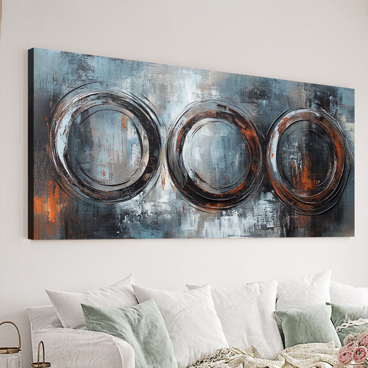 Industrial Fusion Abstract Canvas Print for Living Room