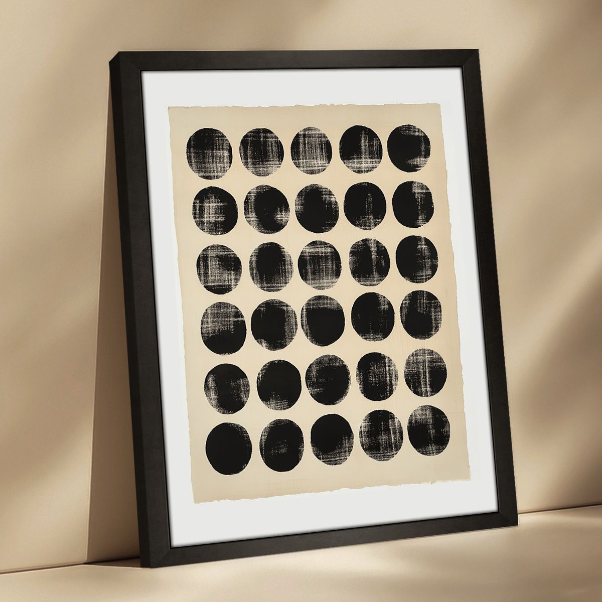 Minimal Grid Abstract Canvas Print for Living Room