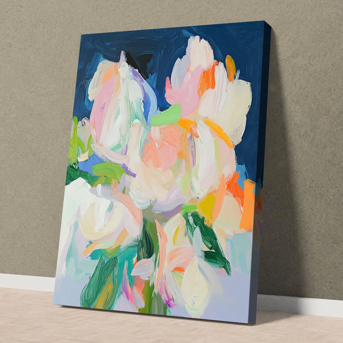Floral Essence Abstract Floral Canvas Print for Living Room