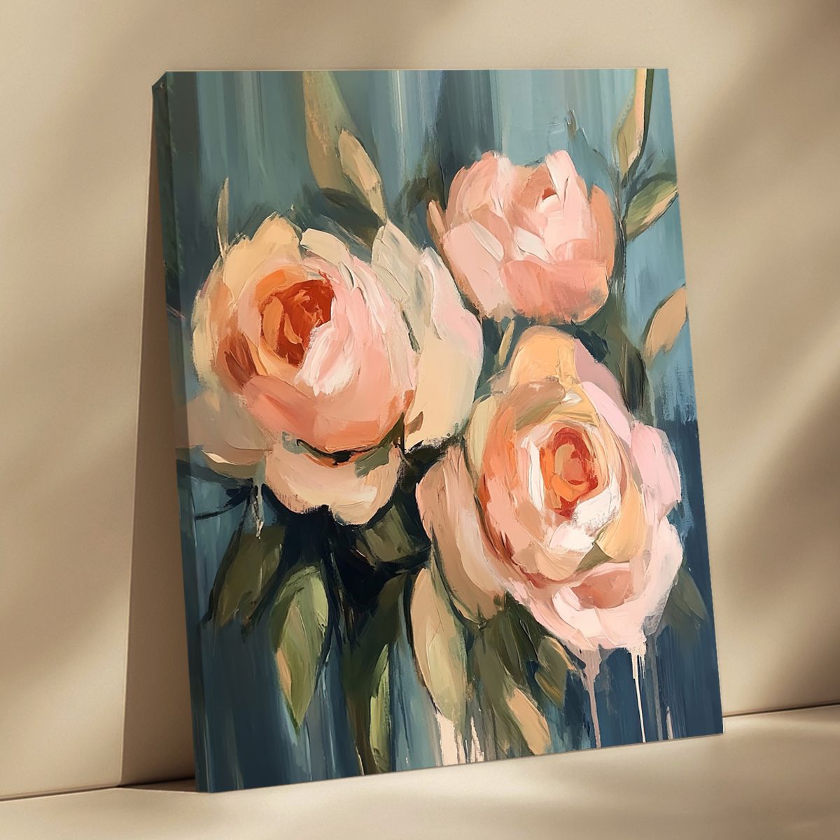 Blooming Grace Abstract Floral Canvas Print for Living Room