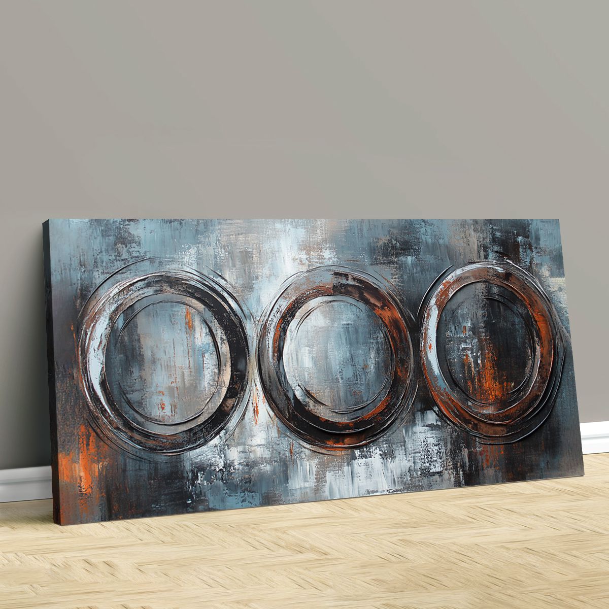 Industrial Fusion Abstract Canvas Print for Living Room