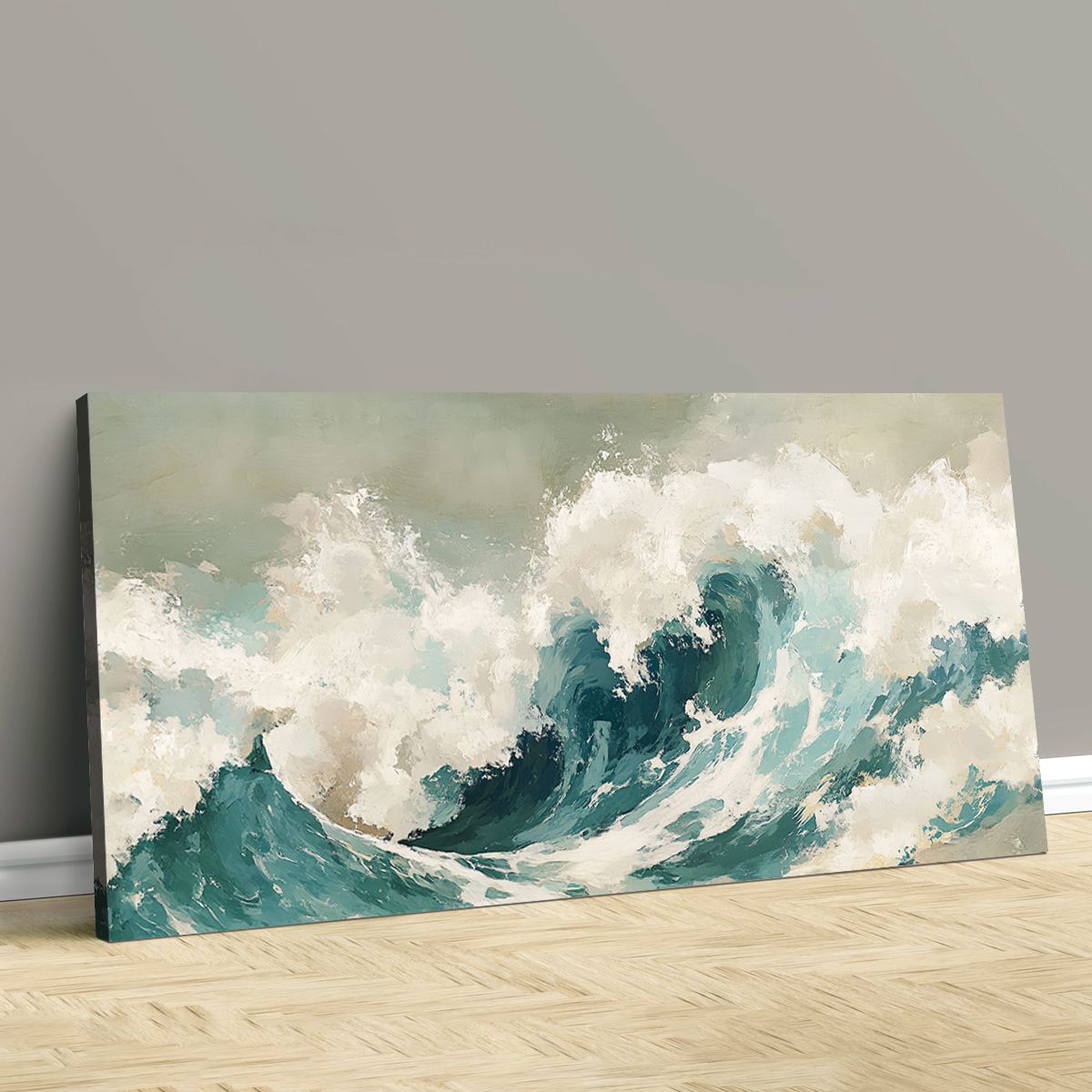 Ocean Surge Abstract Landscape Canvas Print for Living Room