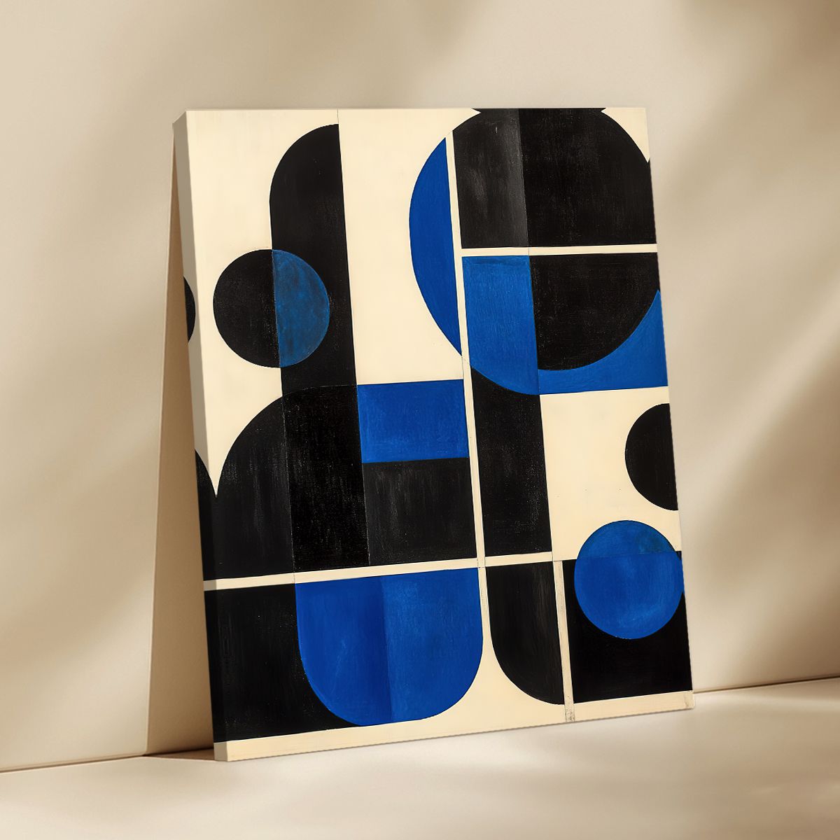 Modern Harmony Geometric Abstract Canvas Print for Living Room