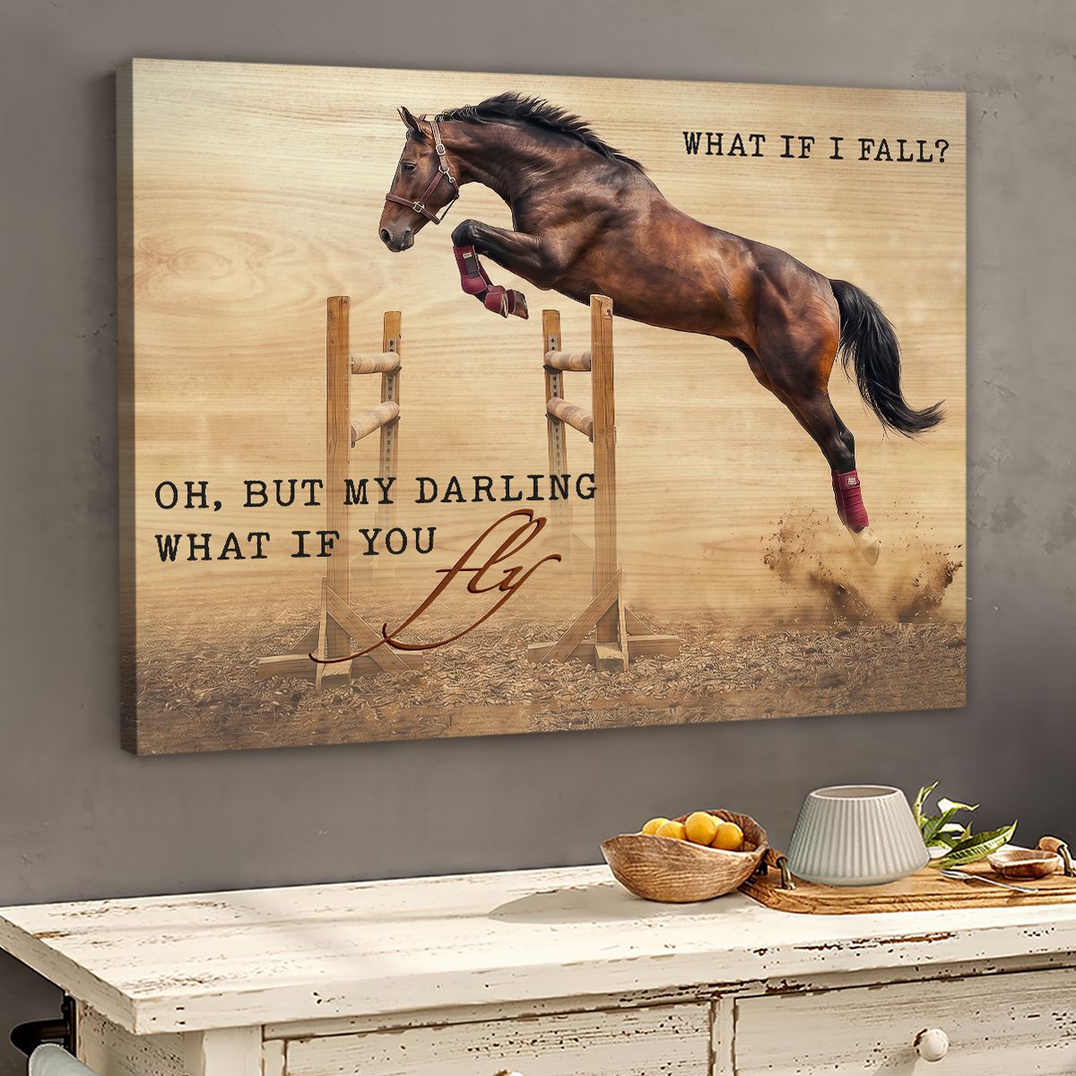 What If You Fly Horse Canvas Kentucky Derby Wall Art