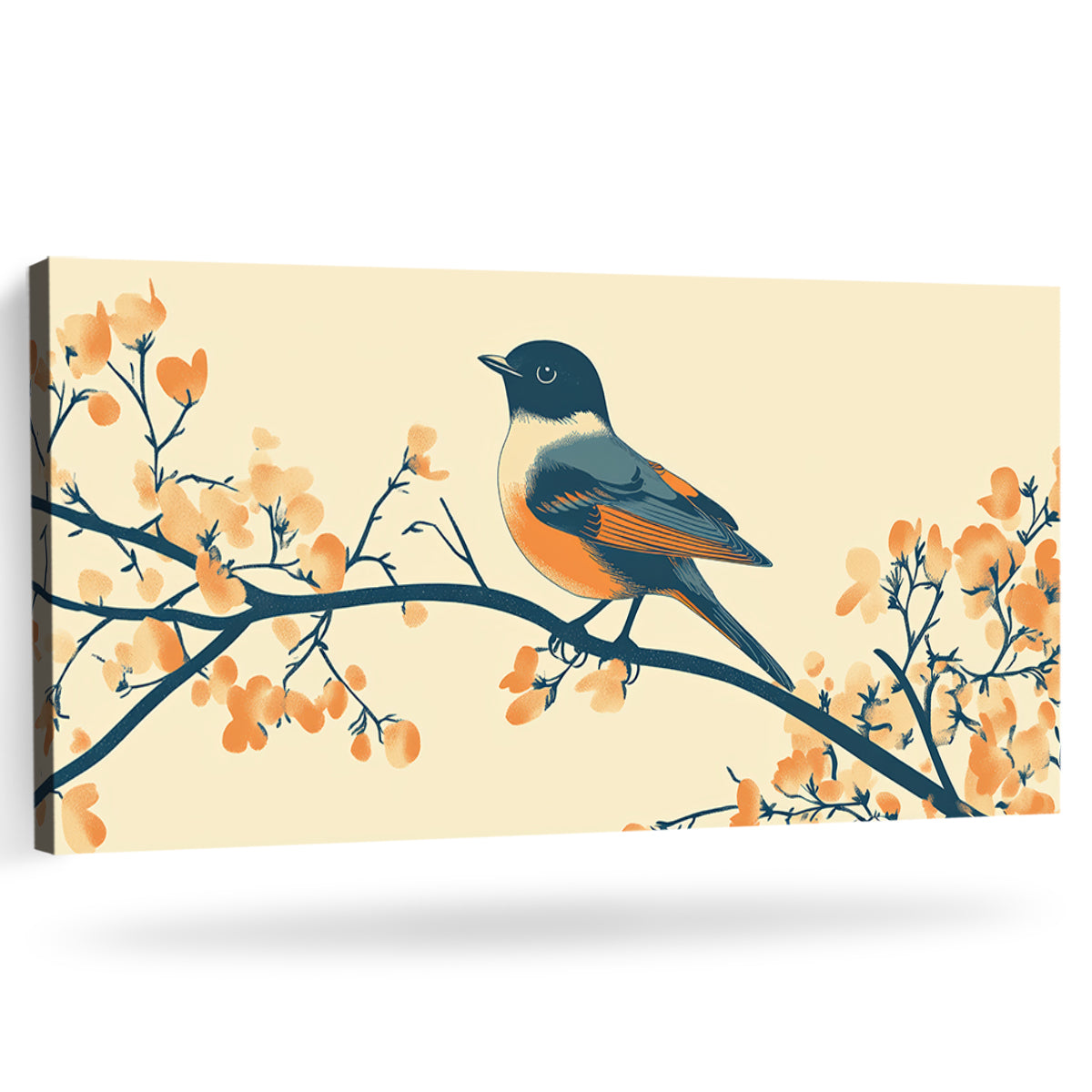 Bird On Branch Modern Wall Artwork