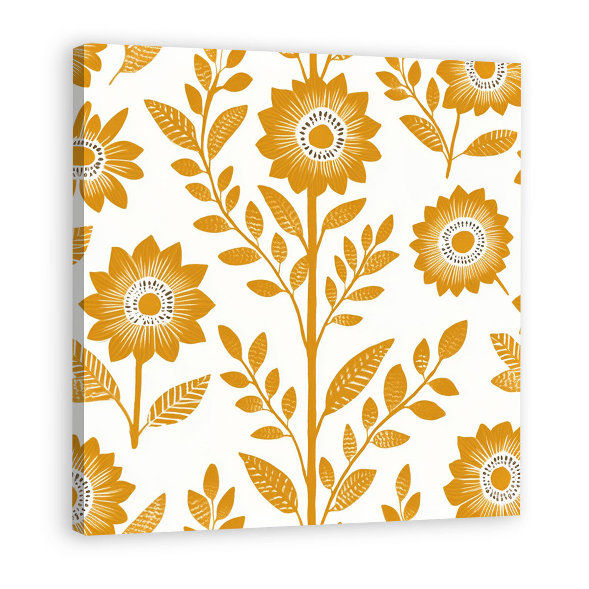 Golden Daisy Grid Boho Wall Decor