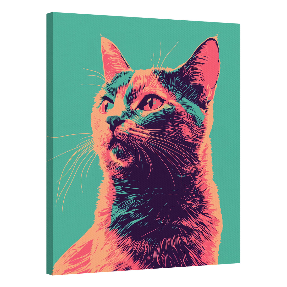 Vibrant Cat Modern Wall Artwork