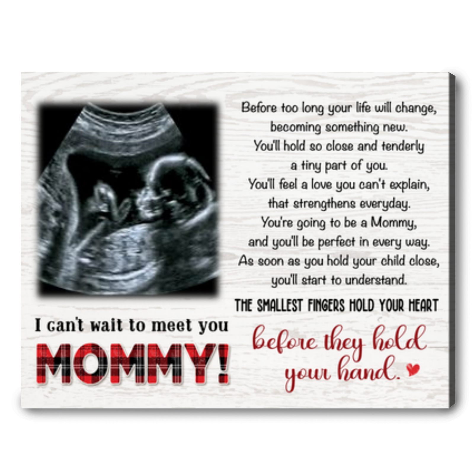 Custom Baby Sonogram Picture Frame First Time Mom Gifts