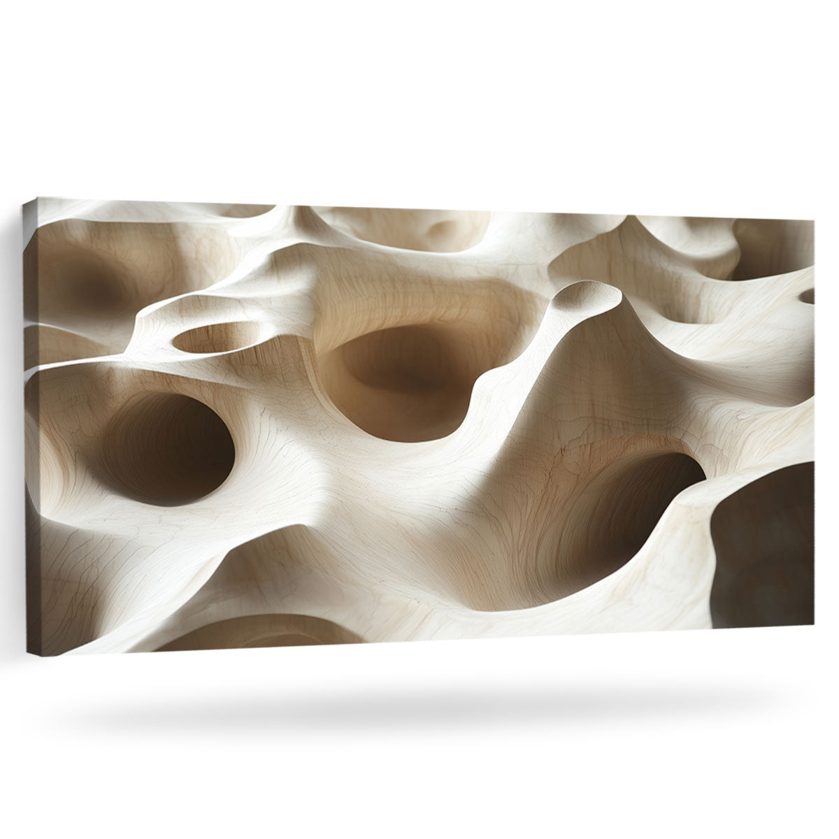 Carved Currents Abstract Canvas Wall Art for Living Room