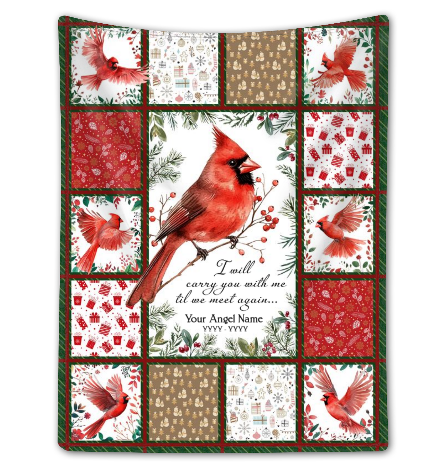 Cardinal Blanket Sympathy Gifts for Loss of Loved One Fleece Blanket