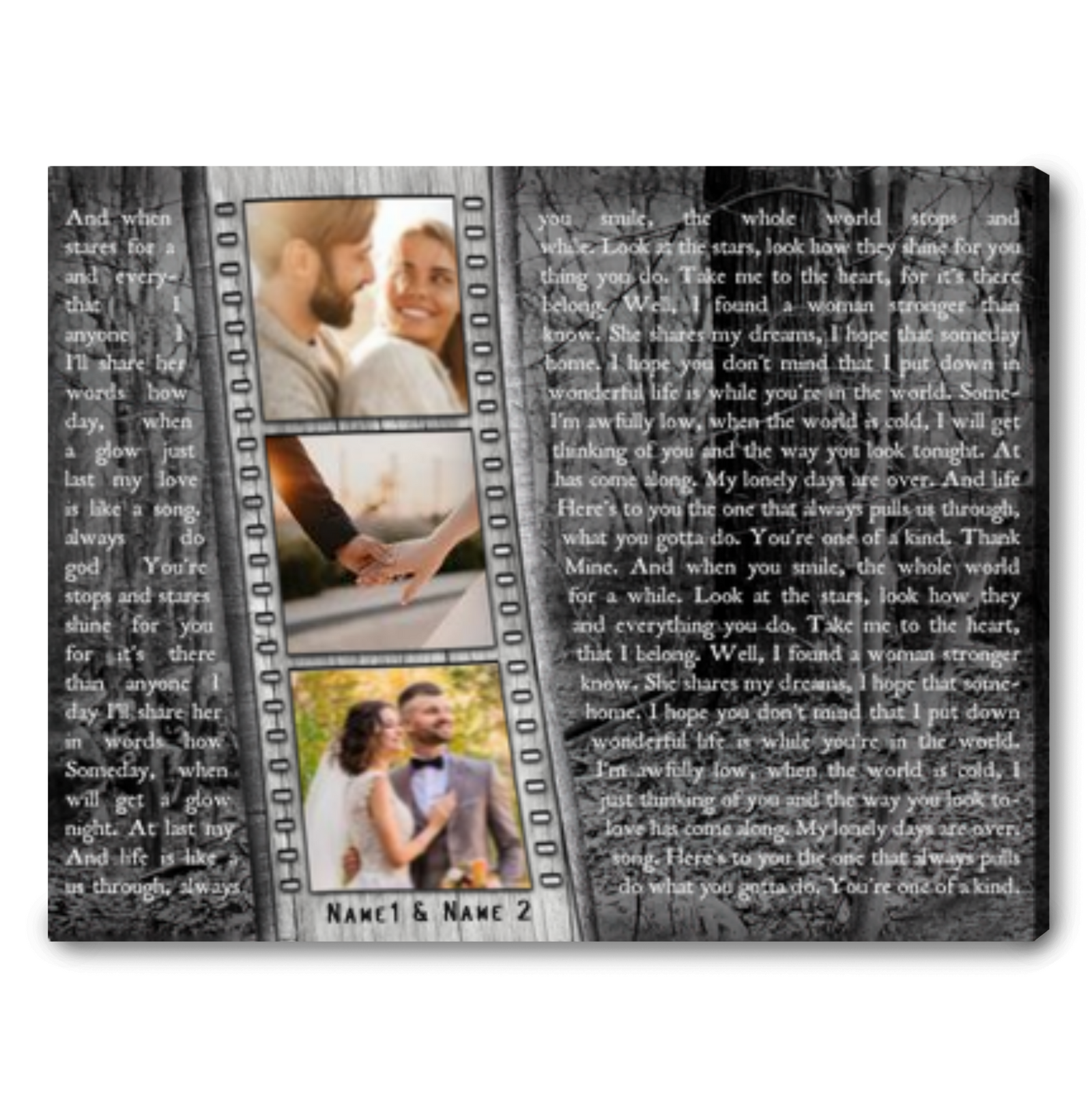 Custom Song Lyrics On Canvas Gift Ideas For Her On Christmas