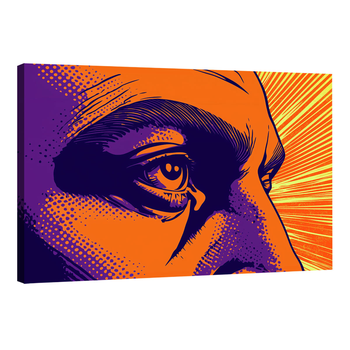 Pop Art Eye Inner Fire Canvas Vintage Artwork