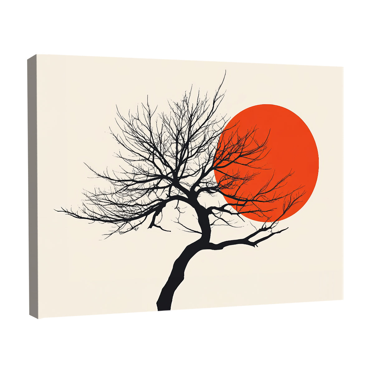Sunset Serenity Vintage Abstract Landscape Art