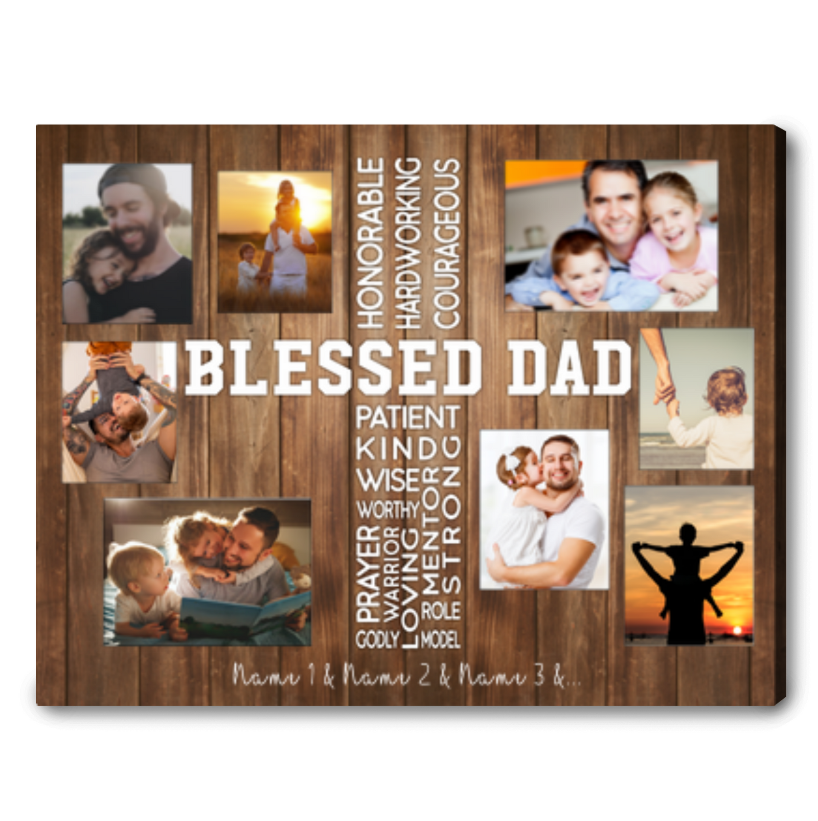Father's Day Gifts Ideas Presents For Dad Custom Dad Photo Canvas