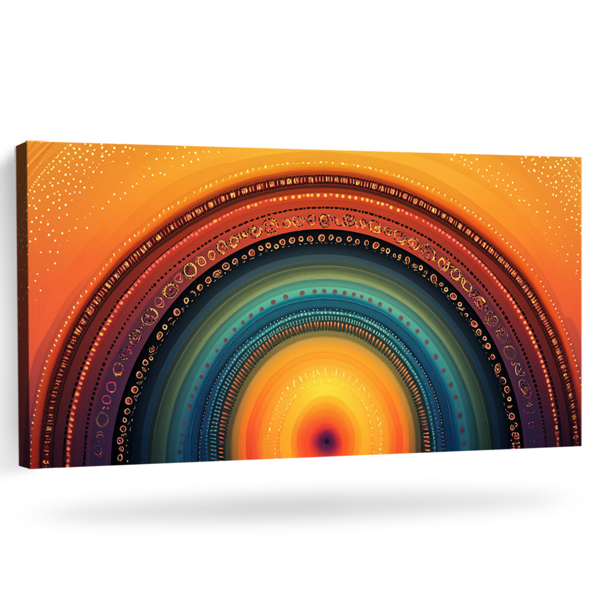 Rainbow Arch Abstract Boho Canvas Wall Art