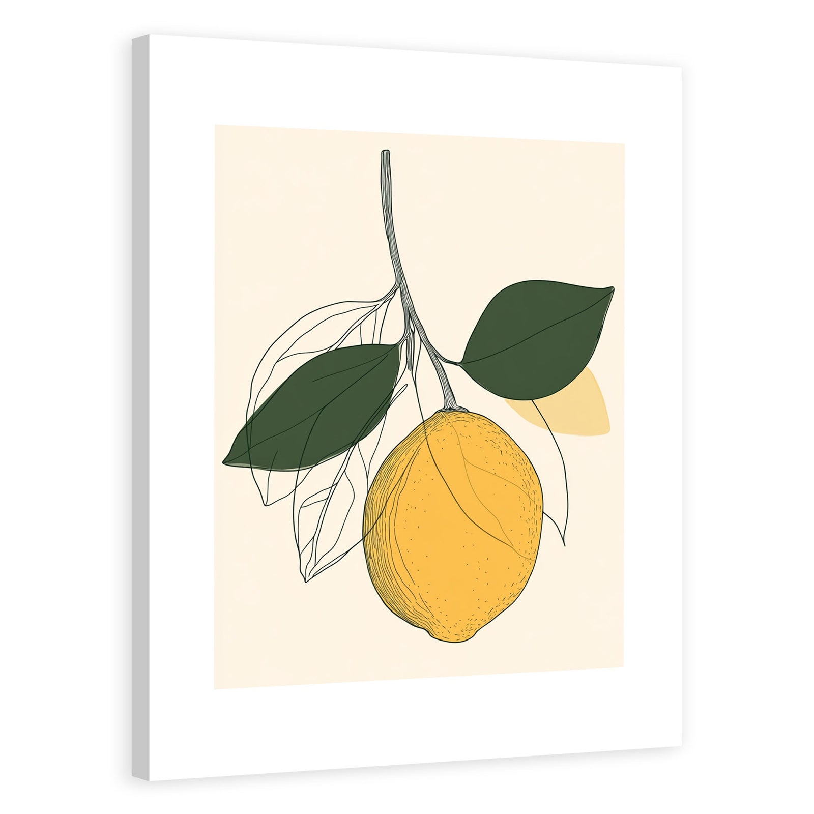 Summer Lemon Bliss Abstract Wall Art