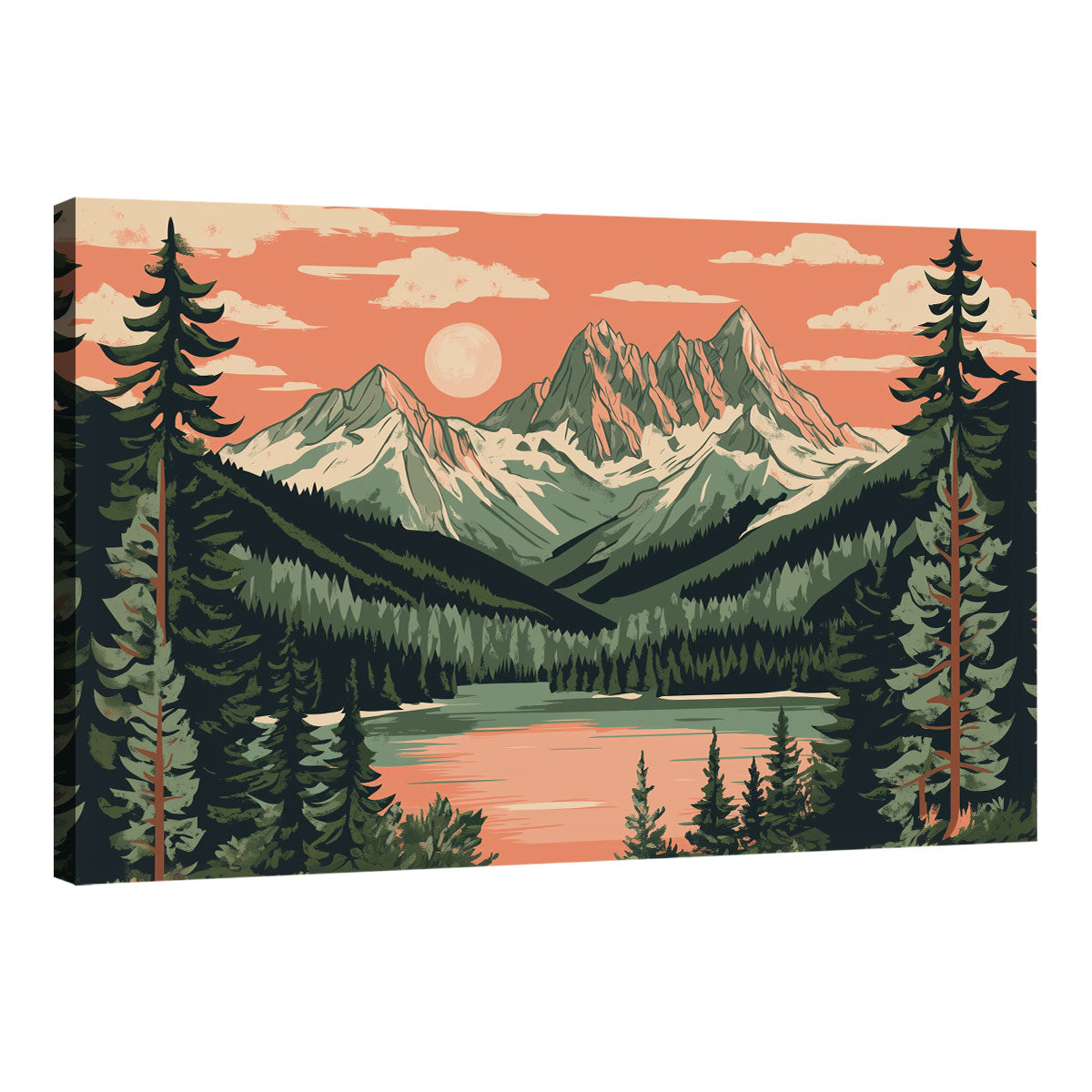 Canvas Mountain Wall Art Peak Nature Artwork