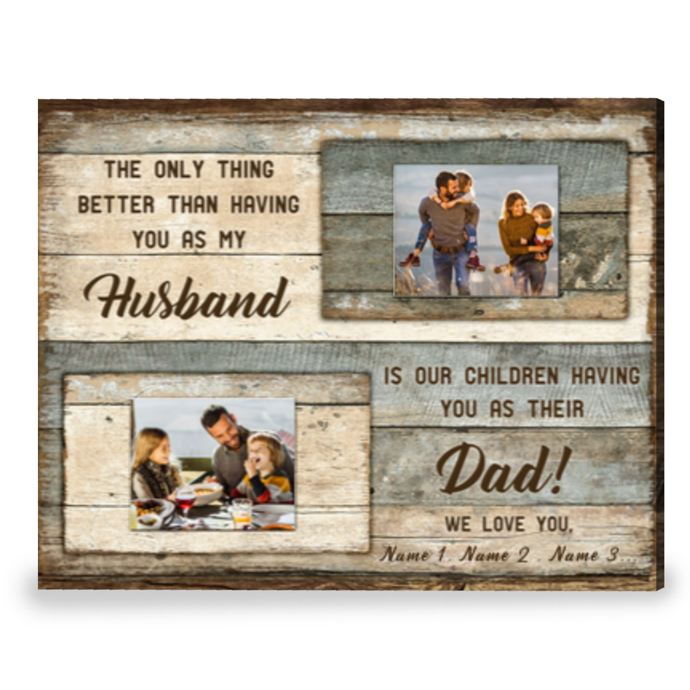 Thoughtful Gift For Husband On Father's Day Personalized Canvas Print