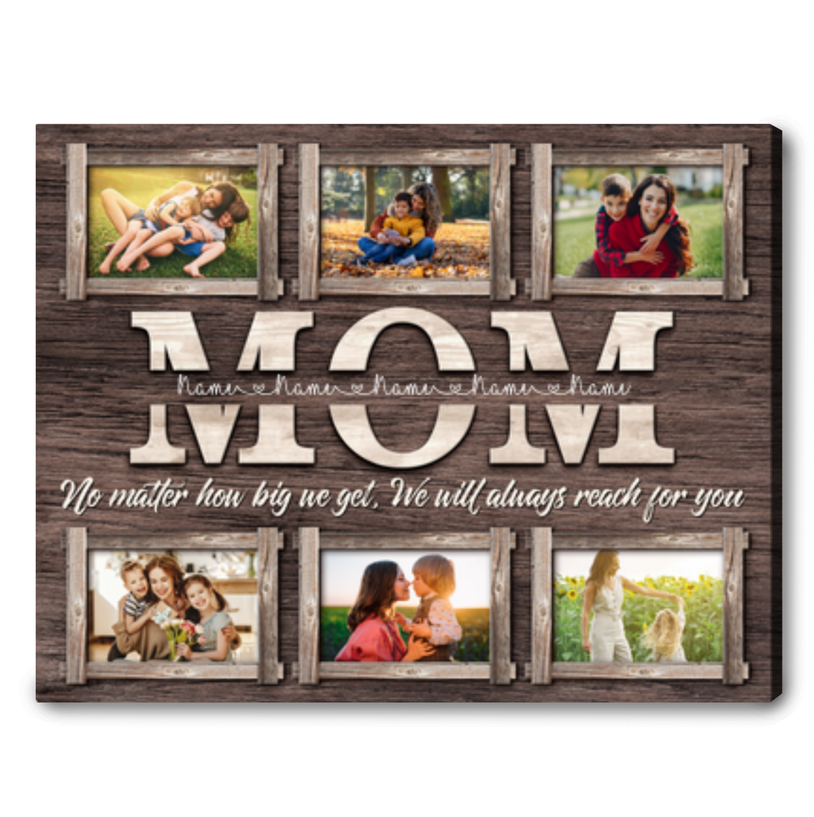 Mothers Day Gift Personalized Mom Photos Canvas Print 