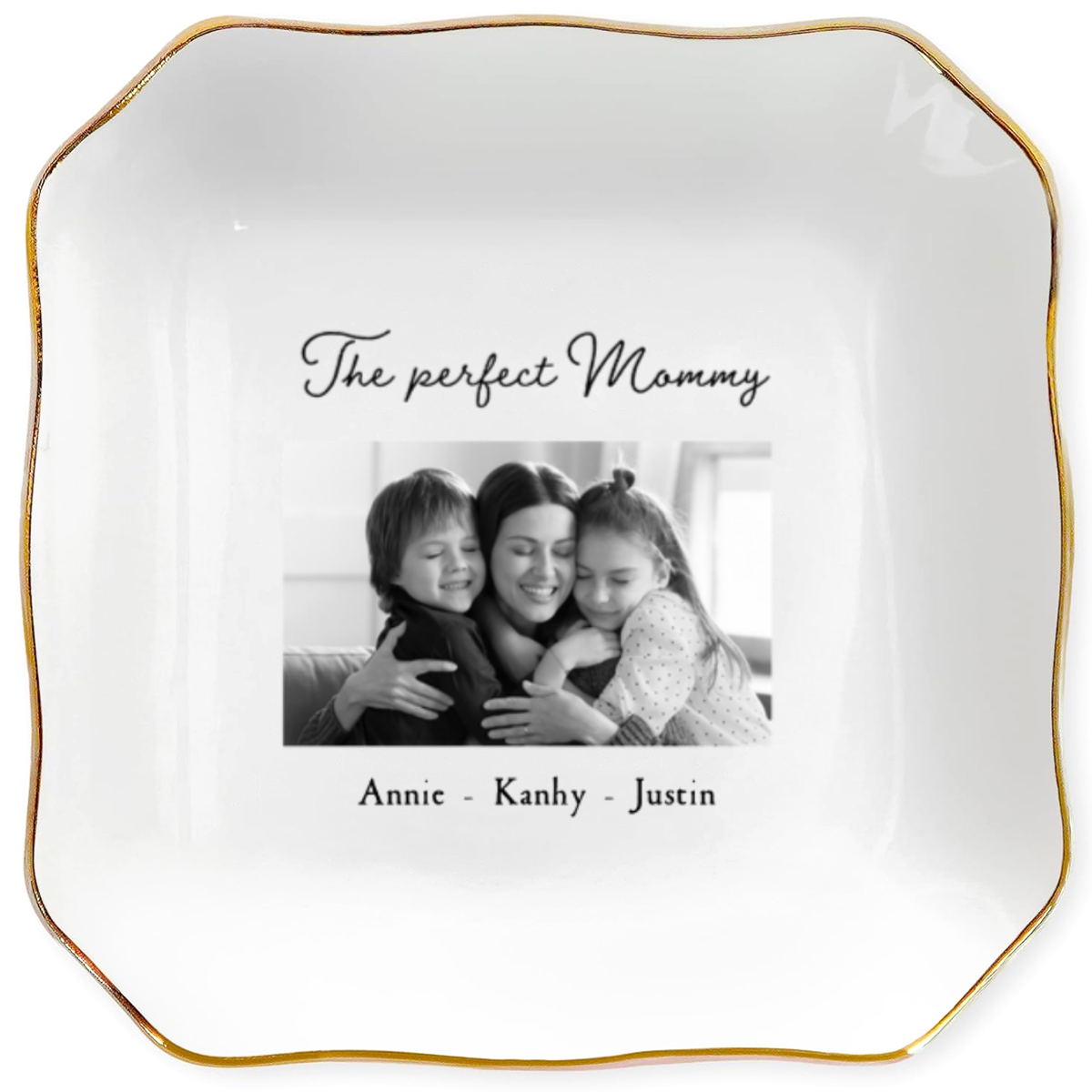 The Perfect Mommy Personalized Photo Jewelry Dish Gift For Mom