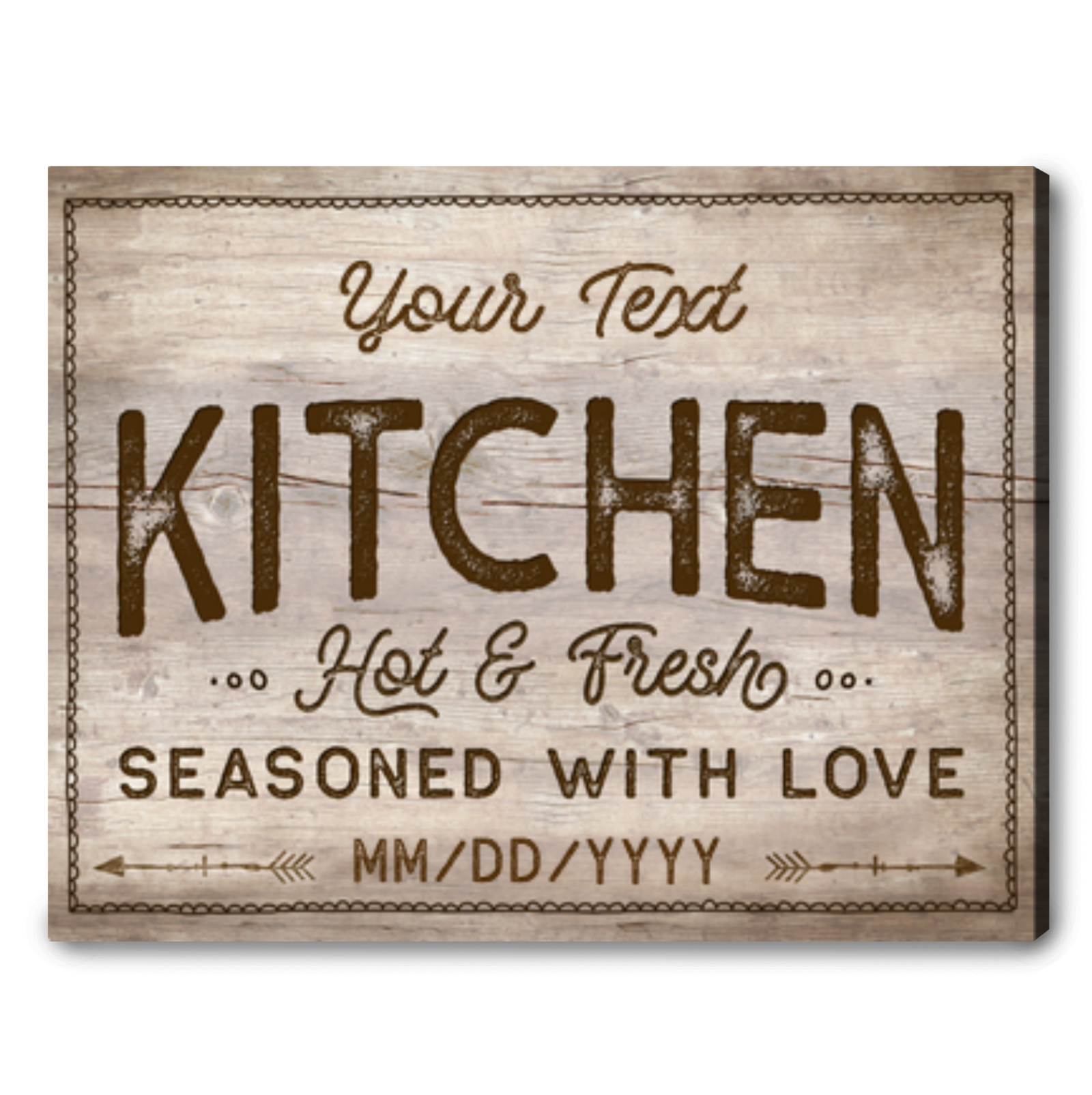 Personalized Kitchen Wall Decor Modern Farmhouse Canvas Print