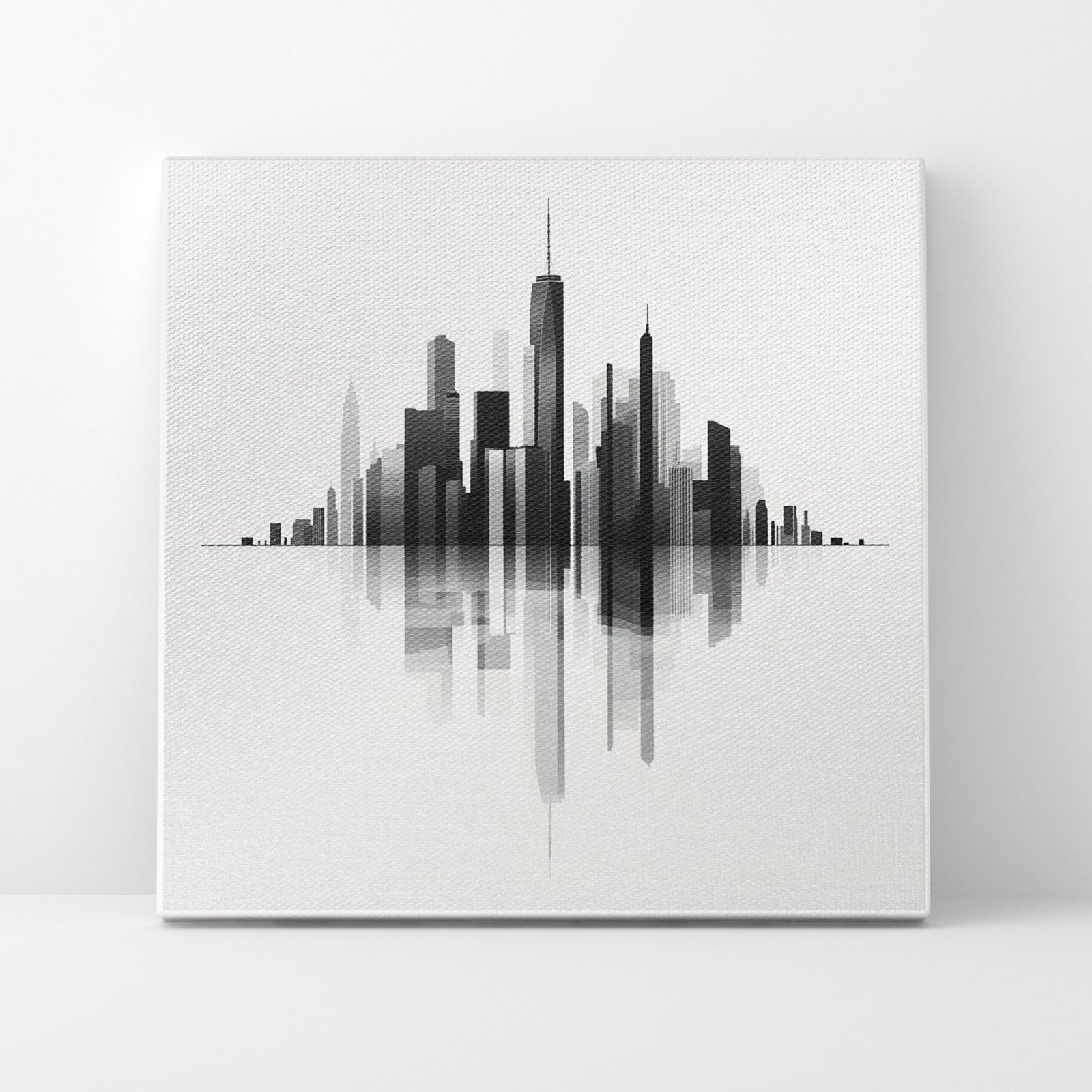 City Skyline Minimalist Canvas Wall Art